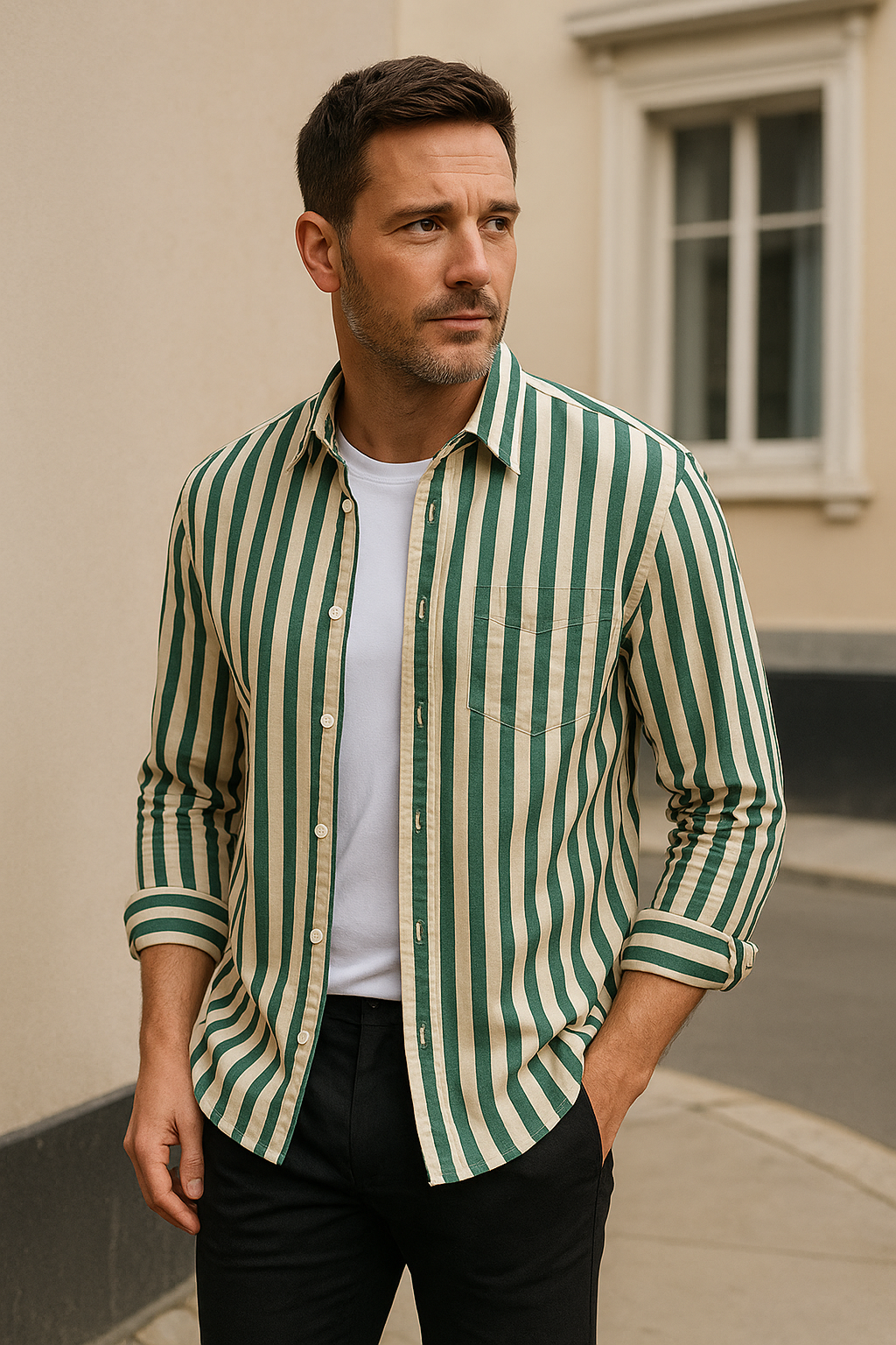 Simon | Elegant Striped Shirt