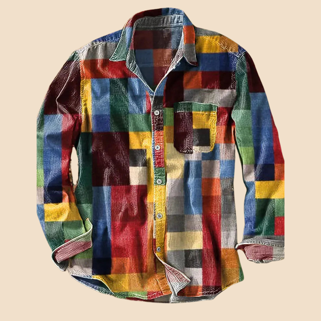 Warren | Vintage Rainbow Print Shirt
