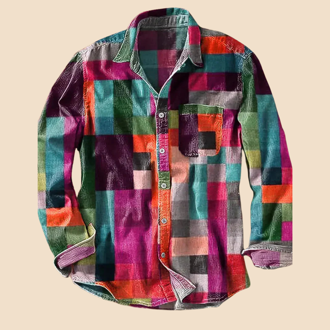 Warren | Vintage Rainbow Print Shirt