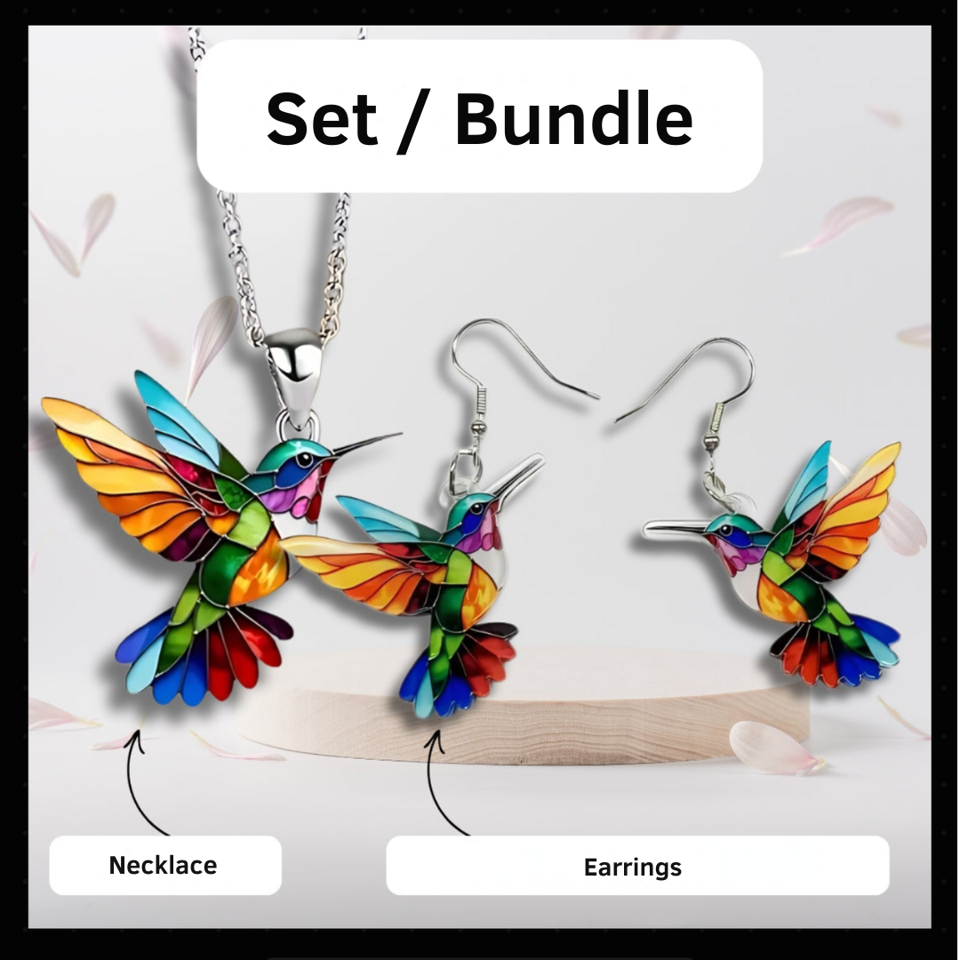 Josephine | Vibrant Hummingbird Charm Necklace