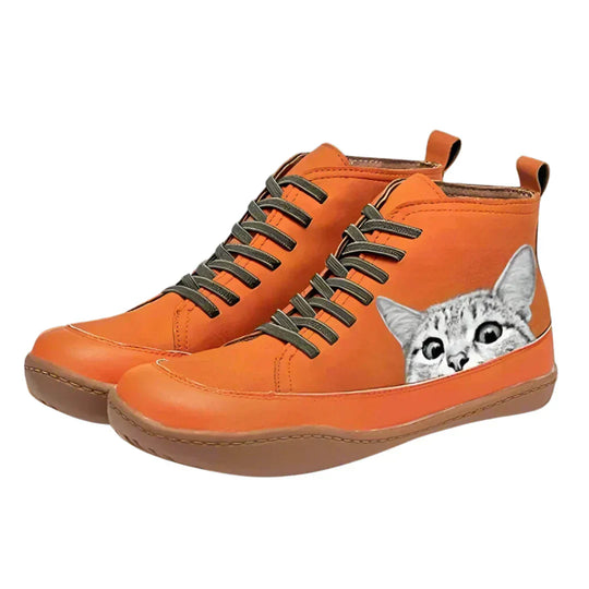 Wilhelmina | Cat Design Ankle Boots
