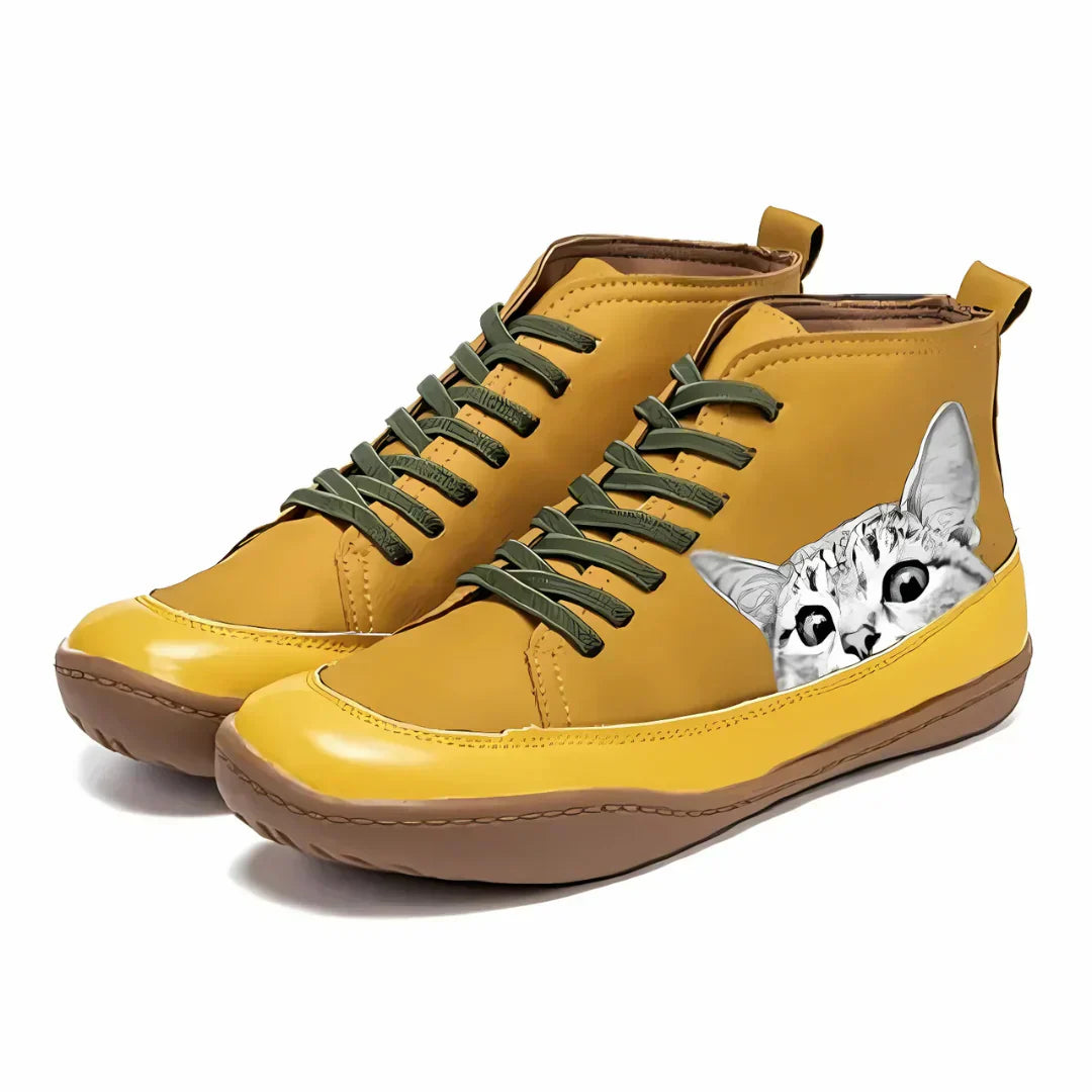 Wilhelmina | Cat Design Ankle Boots