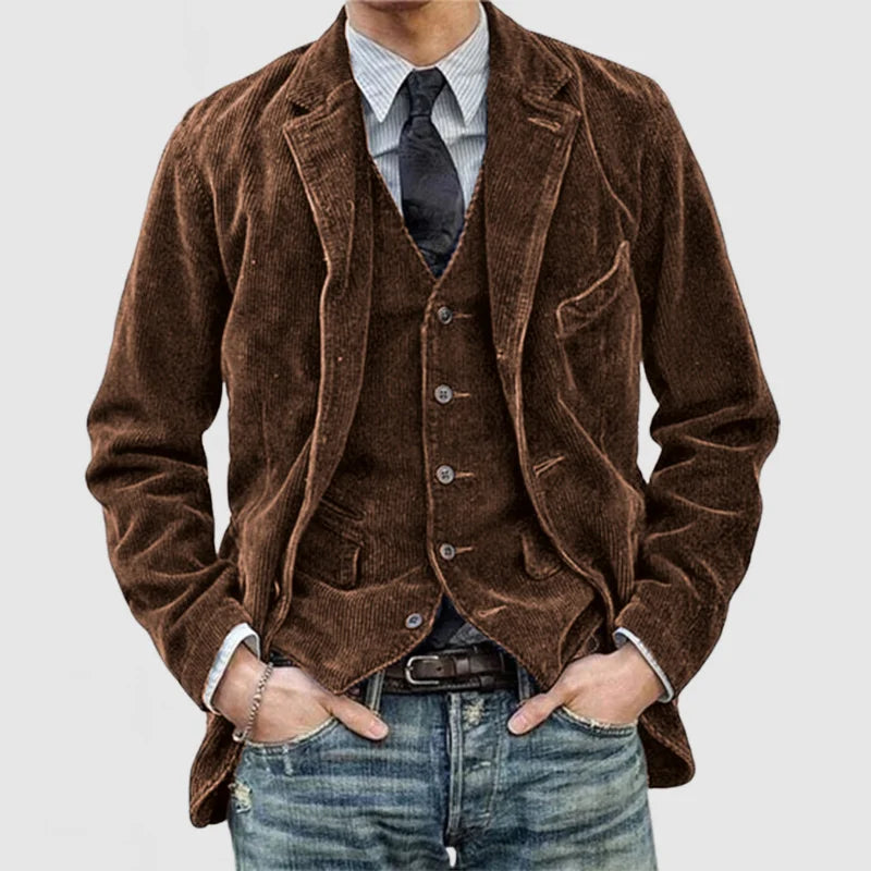 Darren | Vintage Layered Jacket and Vest