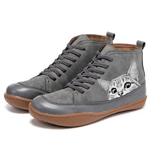 Wilhelmina | Cat Design Ankle Boots