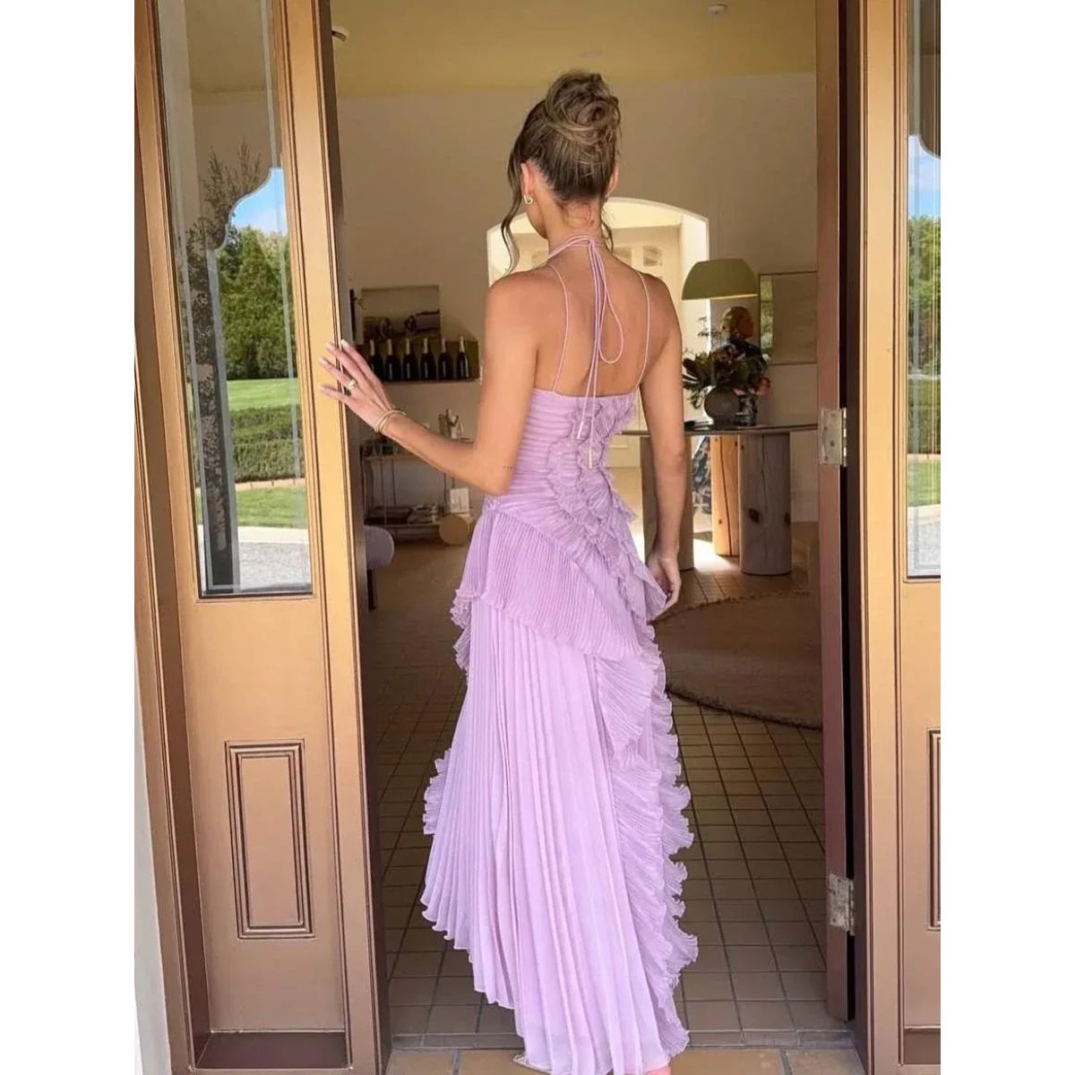 Georgina | Elegant Long Ruffle Dress