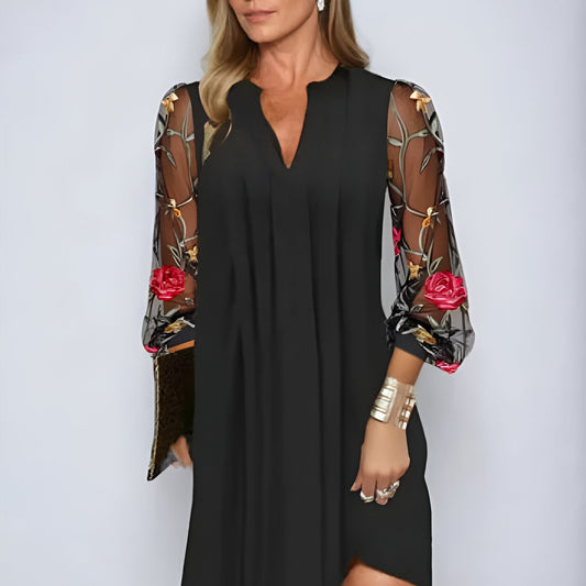 Francesca | Elegant Embroidered Mini Dress
