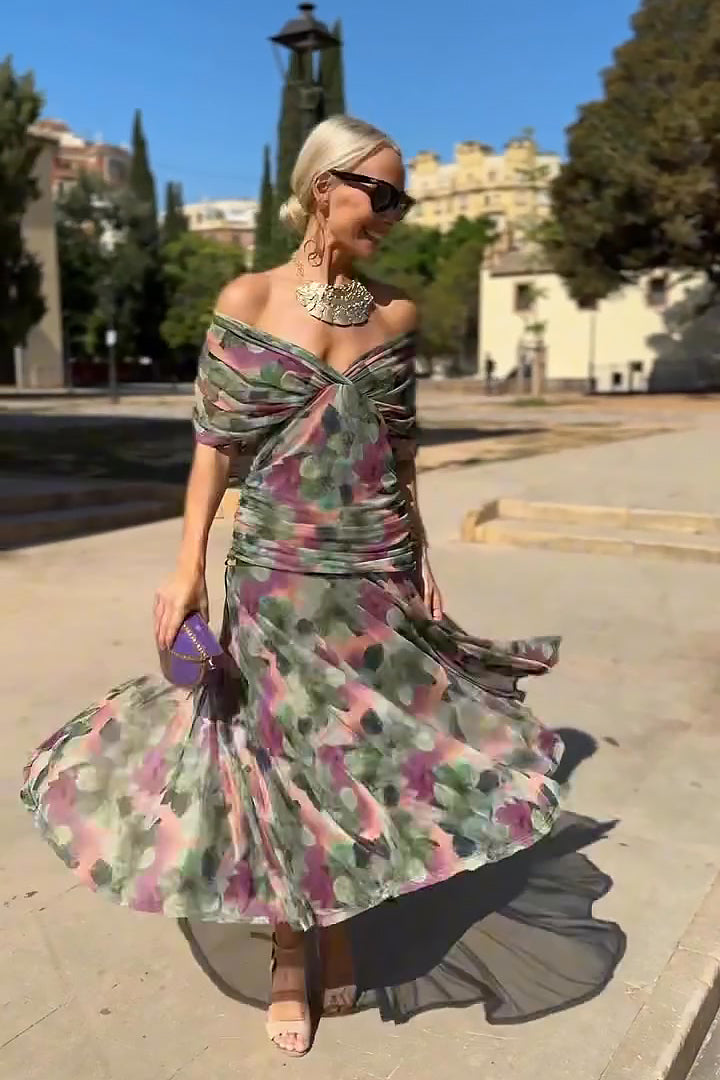 Isabel | Elegant Long V-Neck Dress