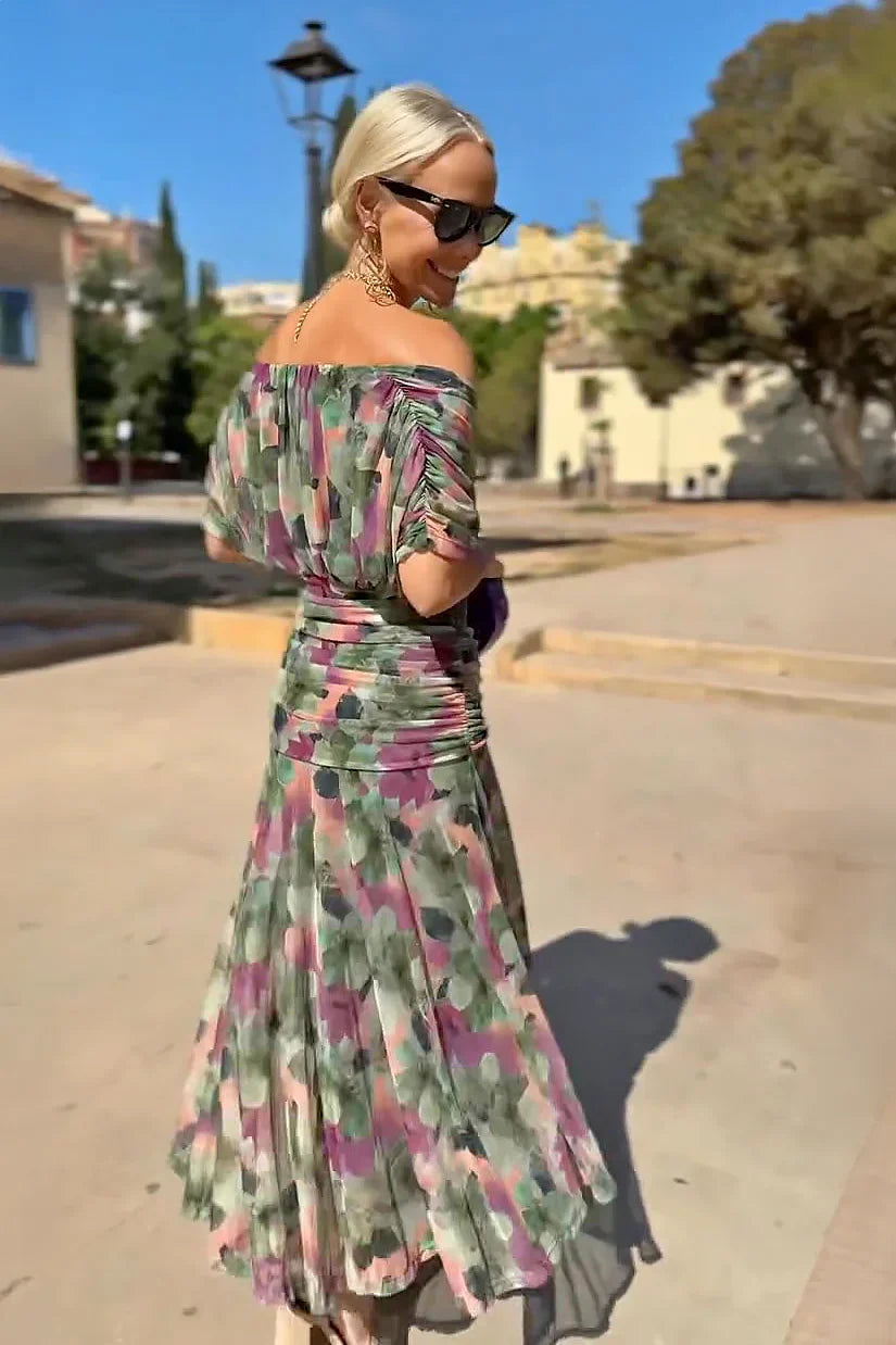 Isabel | Elegant Long V-Neck Dress
