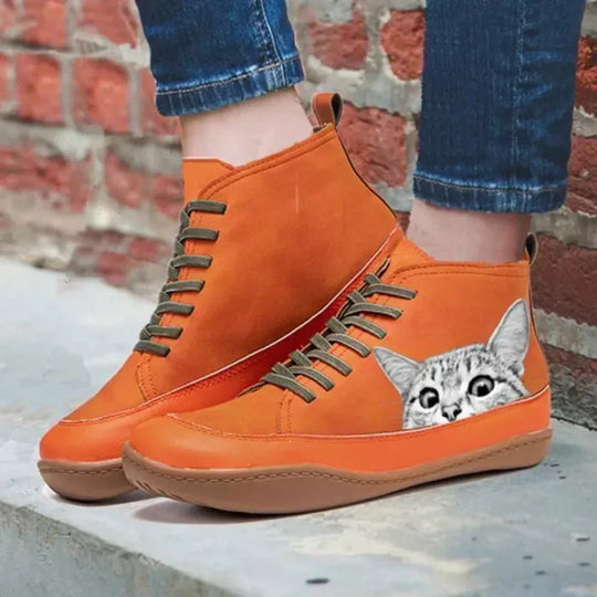 Wilhelmina | Cat Design Ankle Boots