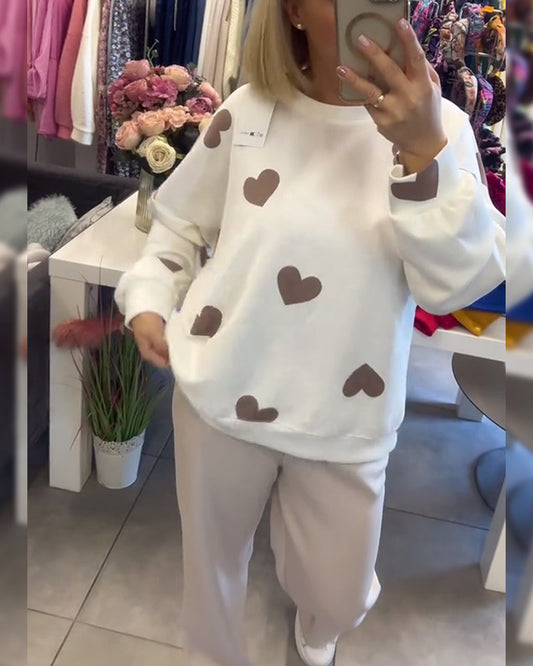 Eden | Comfortable Cotton Heart Sweater