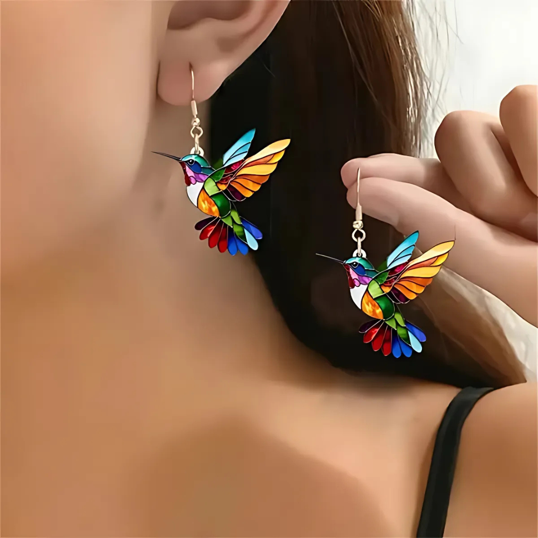 Josephine | Vibrant Hummingbird Charm Necklace