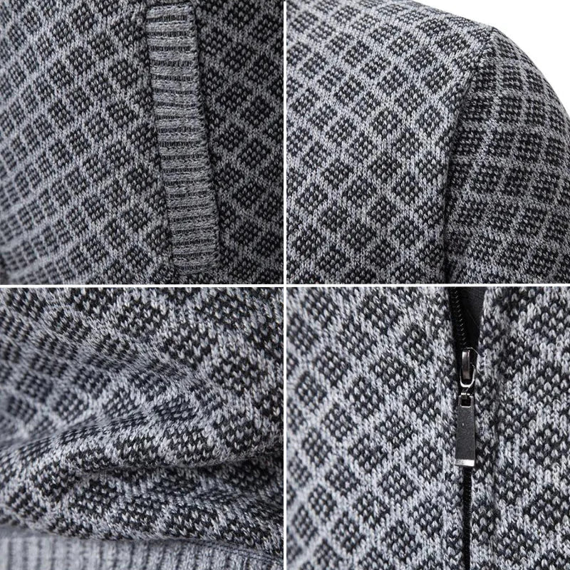 Brian | Stylish Knitted Zip Cardigan