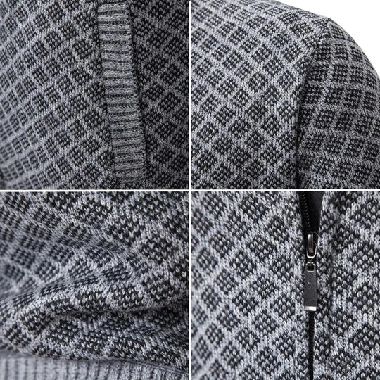 Brian | Stylish Knitted Zip Cardigan
