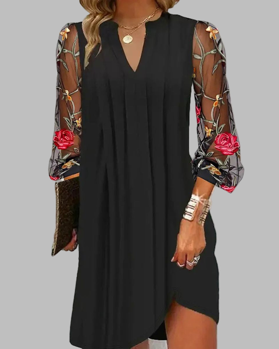 Francesca | Elegant Embroidered Mini Dress