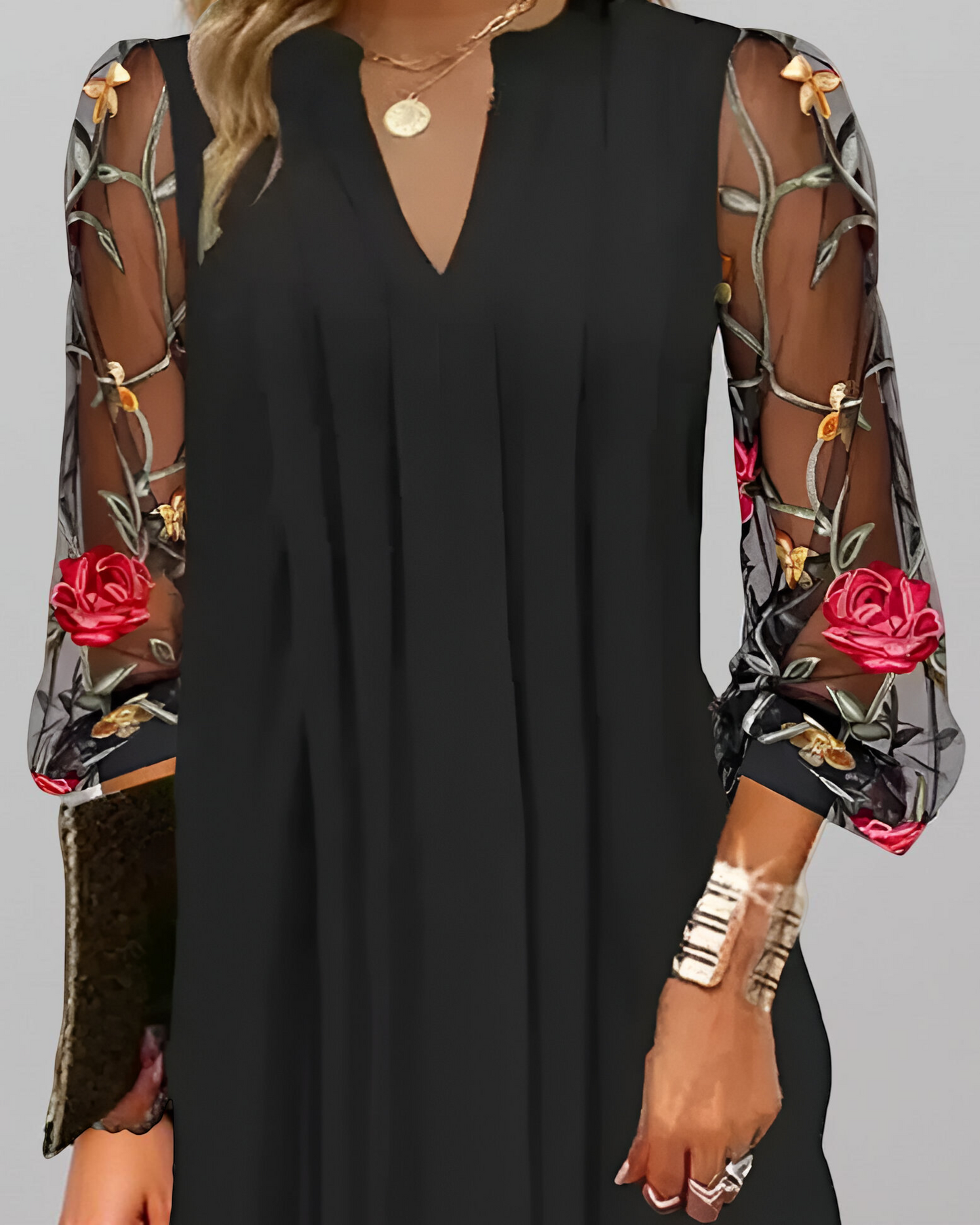Francesca | Elegant Embroidered Mini Dress