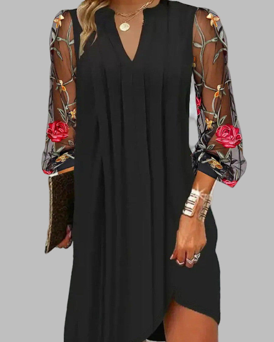 Francesca | Elegant Embroidered Mini Dress
