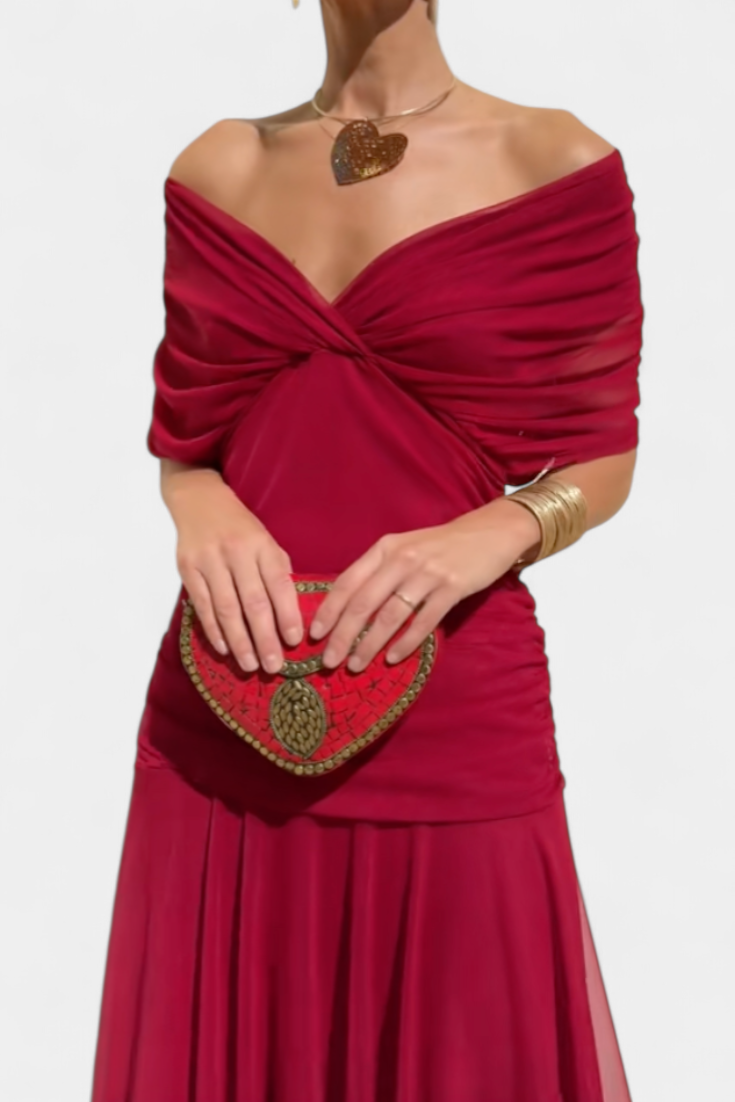 Aria | Elegant Off-Shoulder Maxi Dress