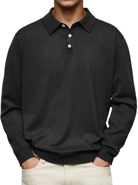 Caleb | Casual Long-Sleeve Polo Shirt