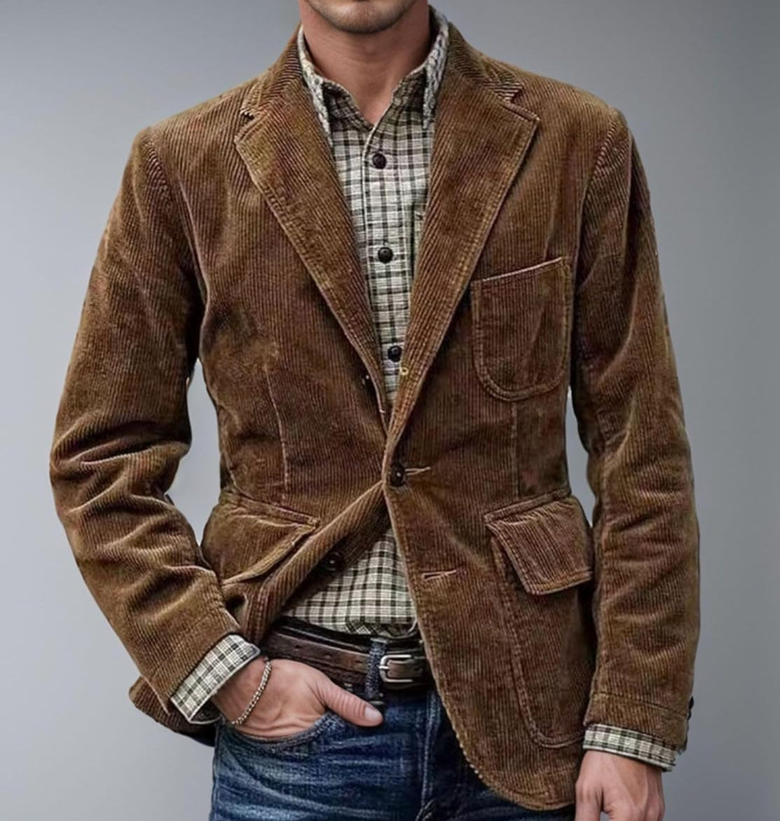 Darren | Vintage Layered Jacket and Vest