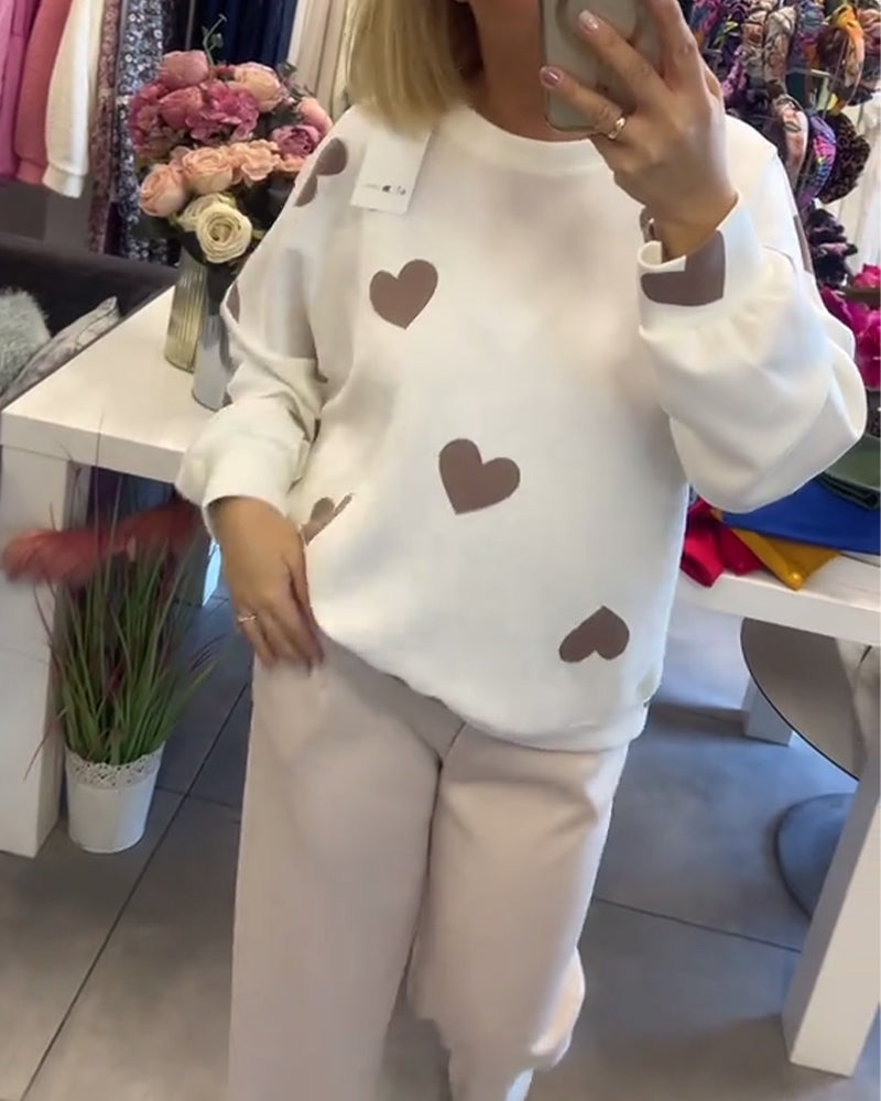 Eden | Comfortable Cotton Heart Sweater