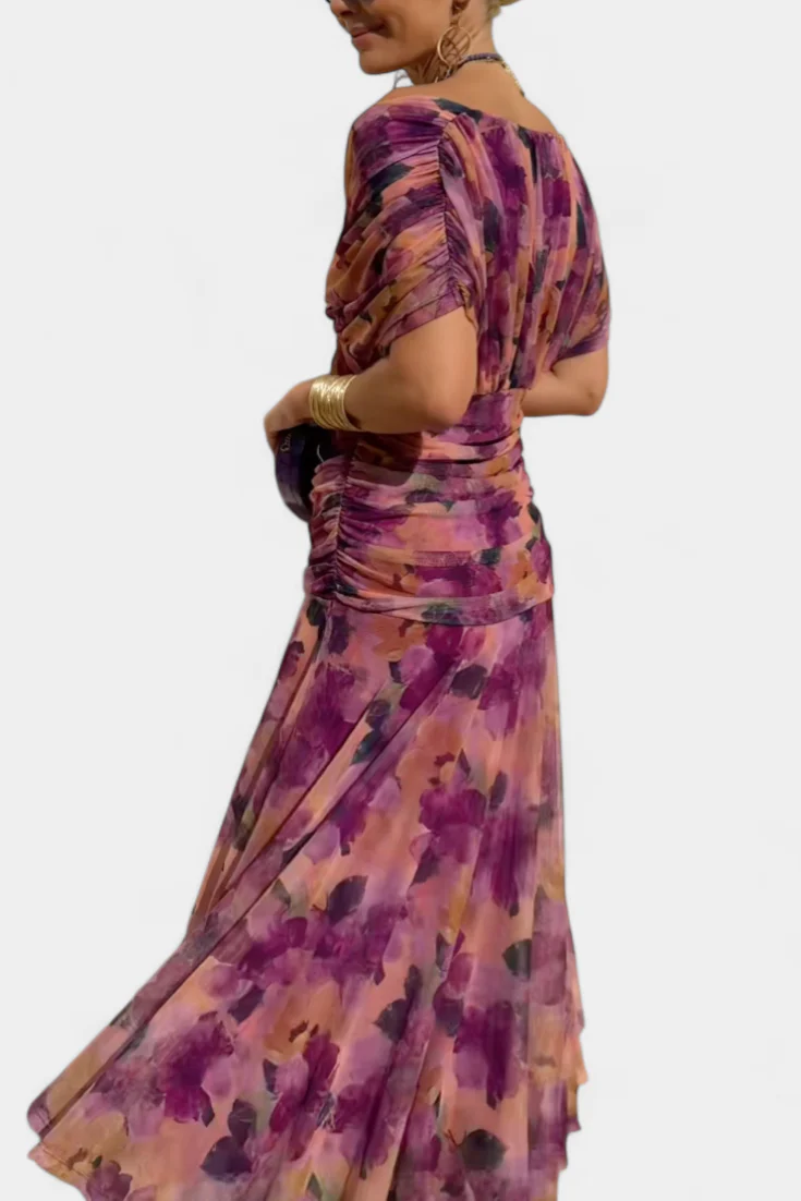 Isabel | Elegant Long V-Neck Dress