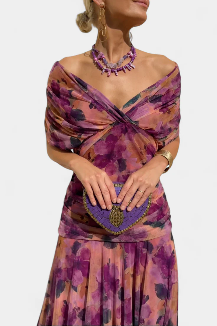 Isabel | Elegant Long V-Neck Dress